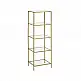 VASAGLE Ράφι Σκάλας 5 Επιπέδων σε Χρυσό – Κομψό Ράφι από Σκληρυμένο Γυαλί & Ατσάλινο Πλαίσιο Χρυσό, 64 x 36 x 160 cm, LGT029A01&nbsp