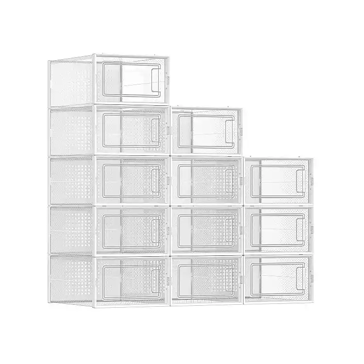 SONGMICS Κουτιά Αποθήκευσης Παπουτσιών 36 x 28 x 22 cm Μέγιστο Μέγεθος 10.5 UK LSP12W