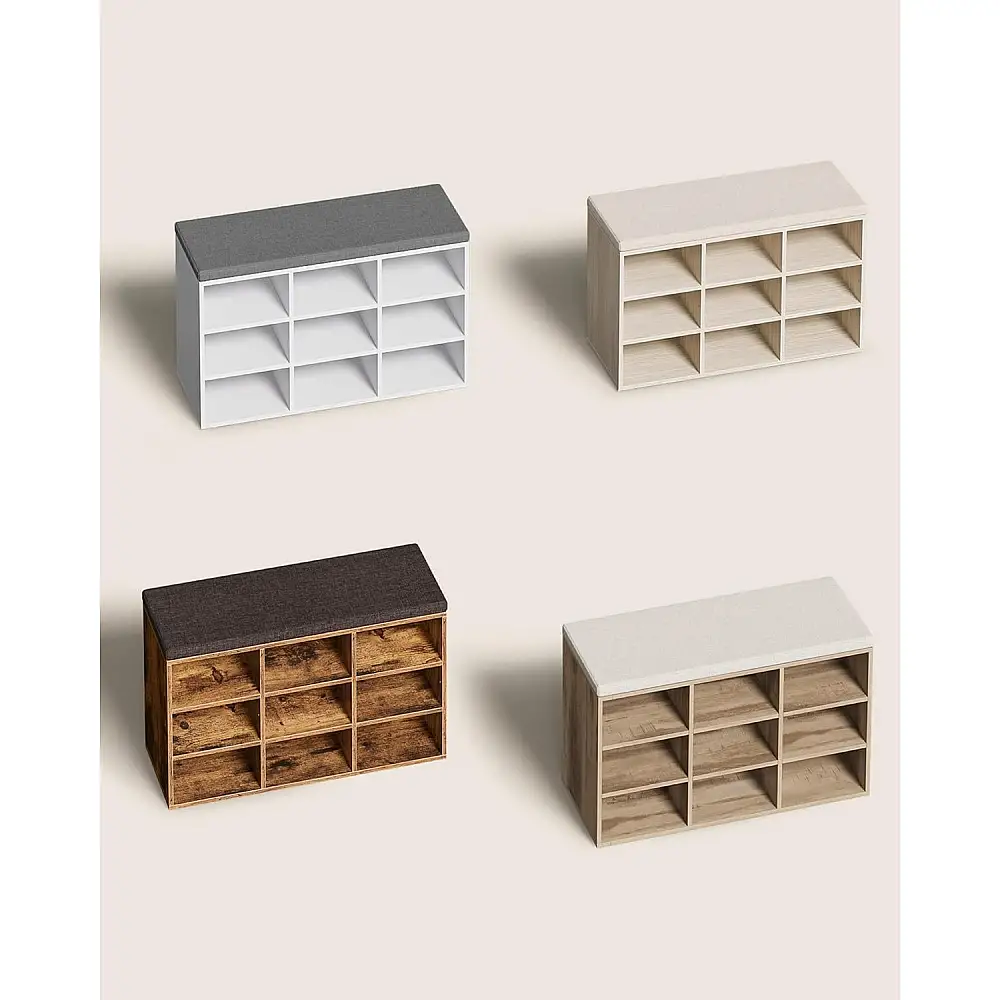 Πάγκος Παπουτσιών VASAGLE με Κάθισμα και 9 Θέσεις Αποθήκευσης&nbsp