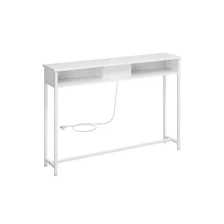 Κονσόλα VASAGLE με Πρίζες, 25 x 120 x 81 cm, Λευκό&nbsp