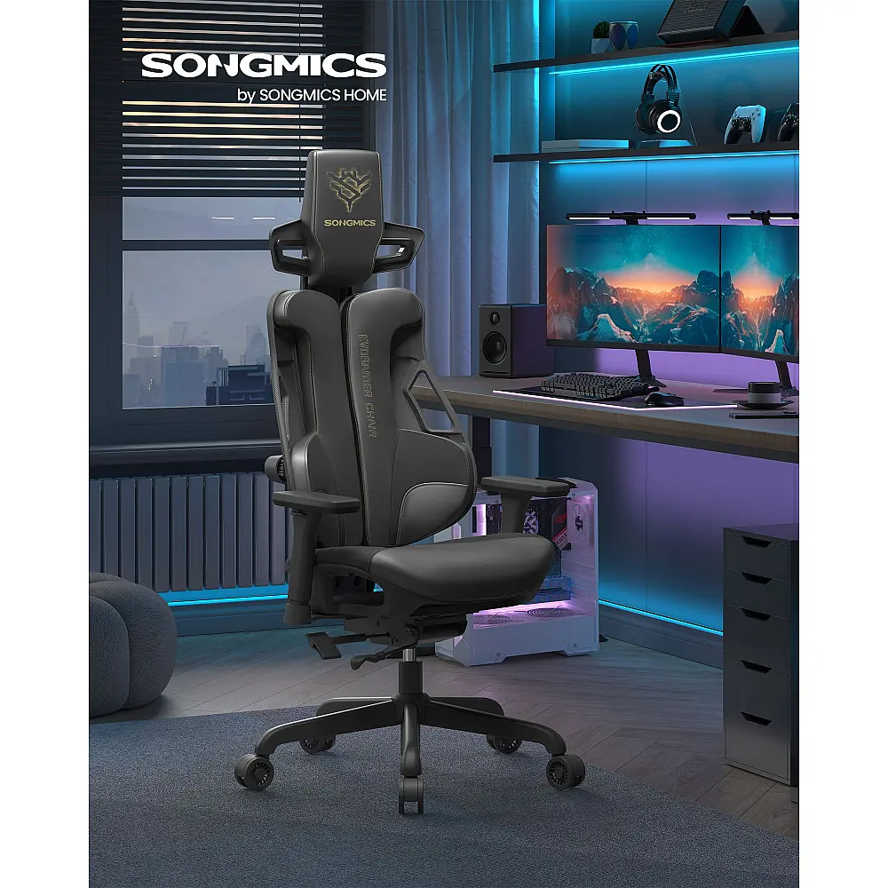 Καρέκλα Gaming SONGMICS EVOGAMER, Μαύρη 