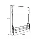 Επιδαπέδια Κρεμάστρα με 2 Ράφια και Τροχούς για Ρούχα MODERNHOME GH-203