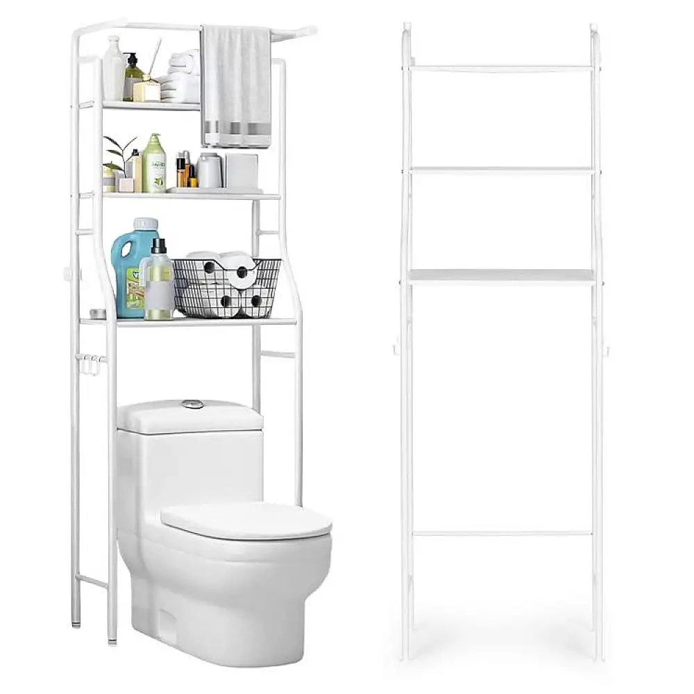 Επιδαπέδια Ραφιέρα Μπάνιου με 3 Ράφια Λευκό ModernHome PJJBR1005