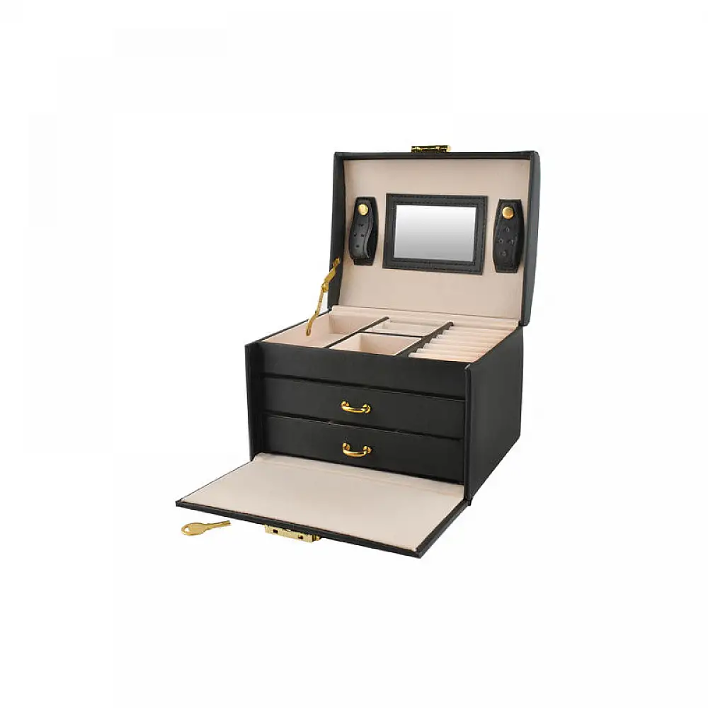 Κοσμηματοθήκη - Μπιζουτιέρα 17.5 x 13.8 x 13.5 cm Χρώματος Μαύρο SPM 6348