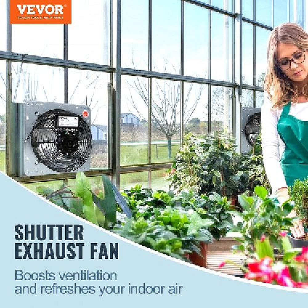 VEVOR Ανεμιστήρας Εξαερισμού Τοίχου 254 mm 753 CFM AC Motor  BYCSPQSDJAC10PBM8V2