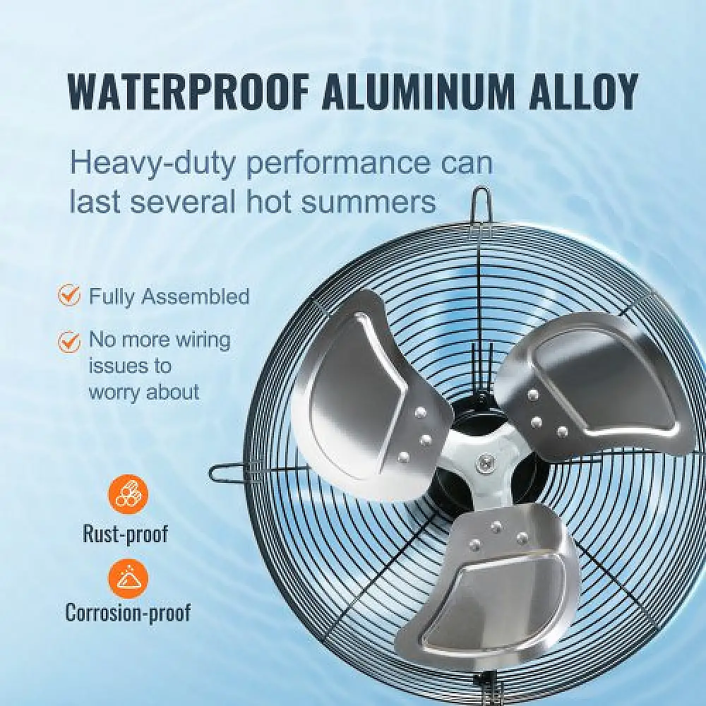 VEVOR Ανεμιστήρας Εξαερισμού Τοίχου 305 mm 1084 CFM AC  BYCSPQSDJAC12DLJSV2