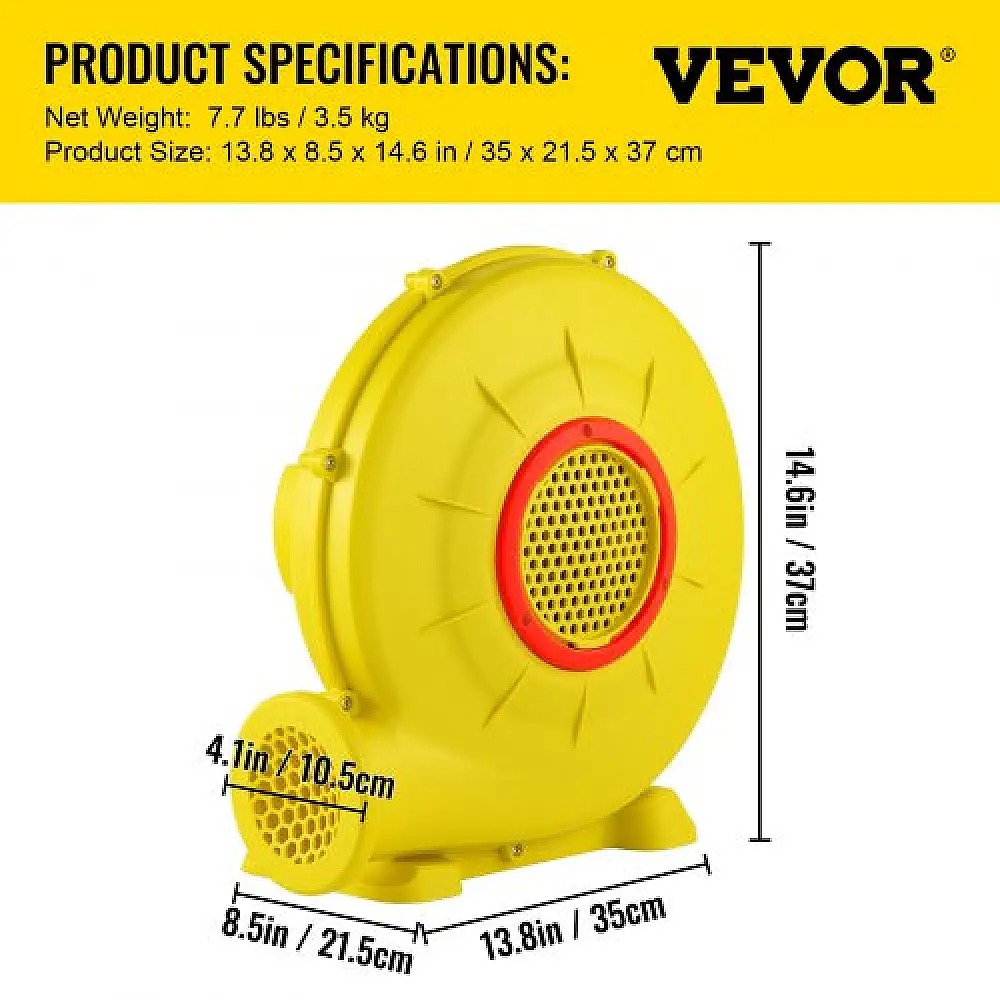 Φυσητήρας VEVOR 450W για Φουσκωτά  QMFJM480W110V6KXQV2