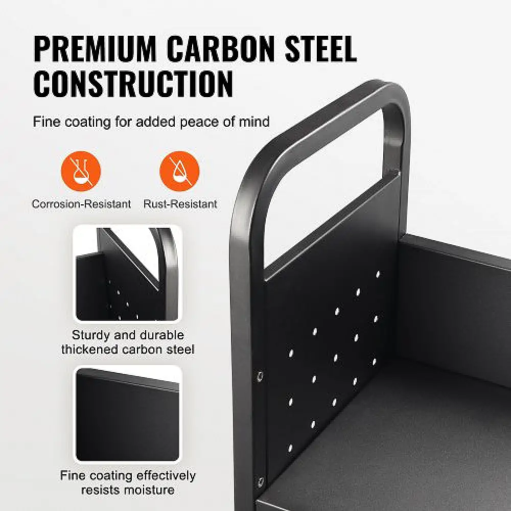 Καρότσι Βιβλίων VEVOR, 330 lbs, Μονόπλευρα Ράφια L, Μαύρο  LXTSGTCHS330Y7BMJV0