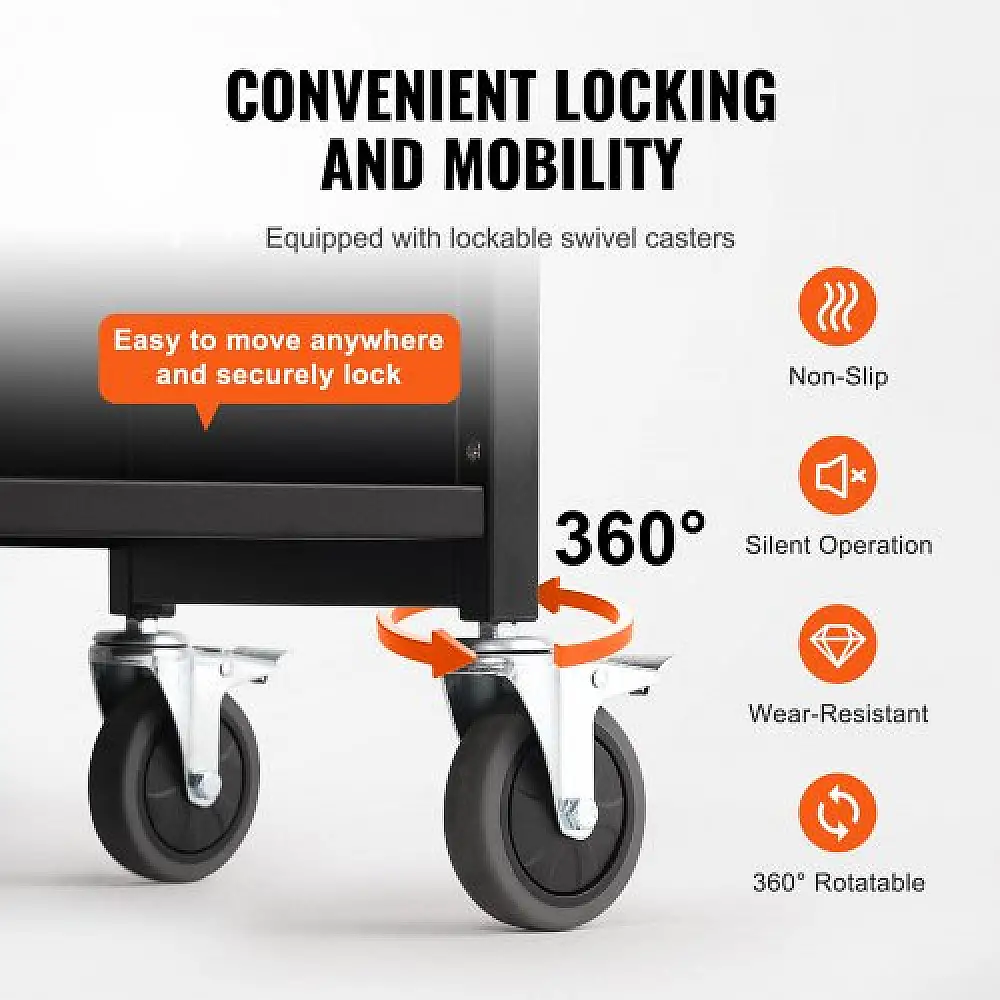 Καρότσι Βιβλίων VEVOR, 330 lbs, Μονόπλευρα Ράφια L, Μαύρο  LXTSGTCHS330Y7BMJV0