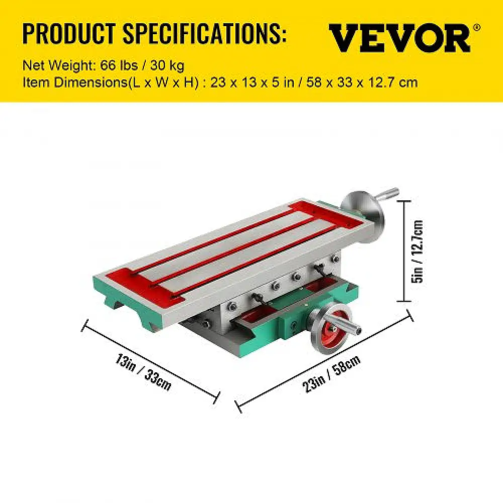Τραπέζι Φρέζας VEVOR 17.7×6.7" Πολυλειτουργικό 30KG για Δράπανα & Φρέζες  170GZTM0000000001V0