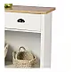Ξύλινη Κονσόλα με 2 Συρτάρια 97x35x76 cm Λευκό/Ξύλο Urban Living 151137