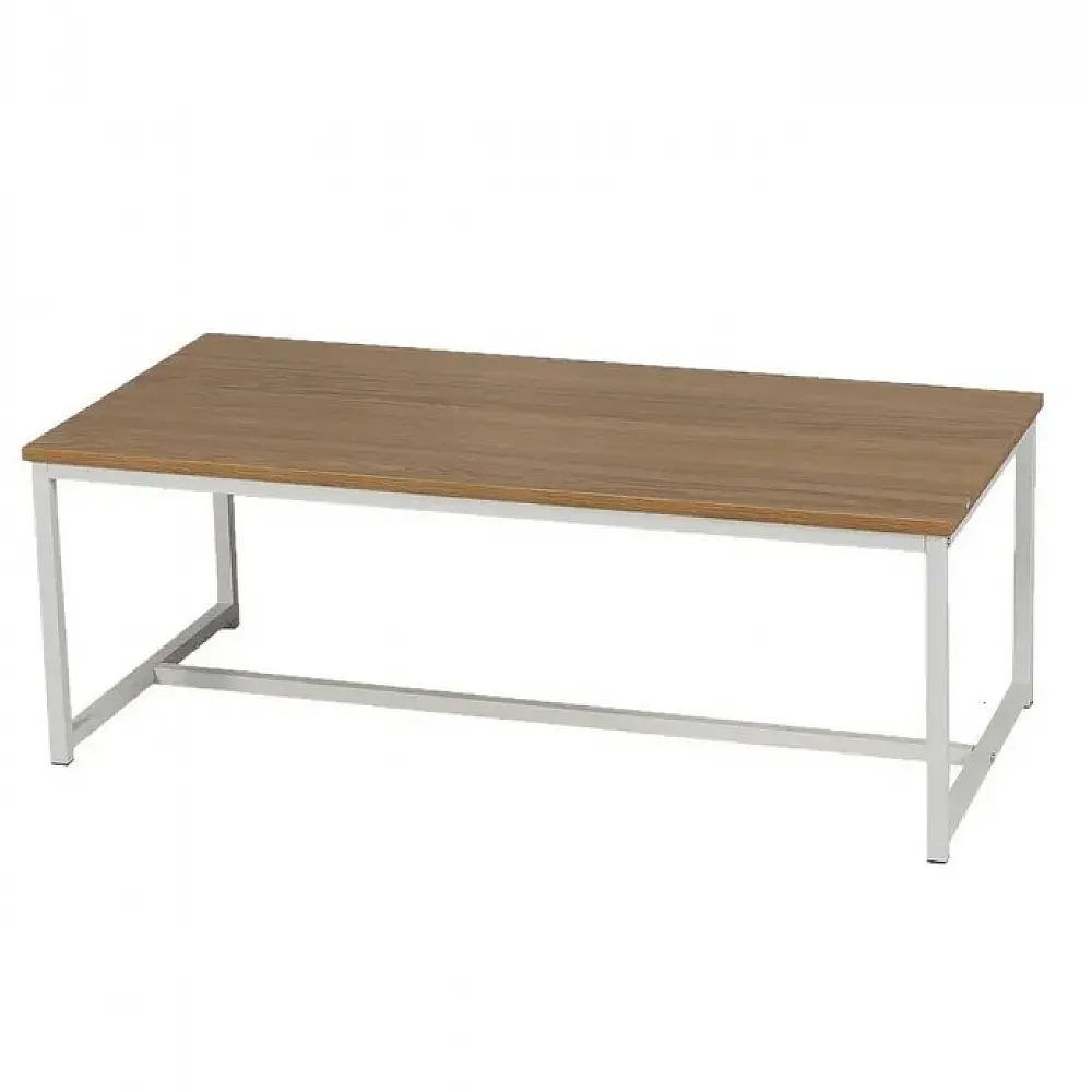 Ξύλινος Πάγκος με Λευκή Μεταλλική Βάση 120x35x46 cm Urban Living 151248