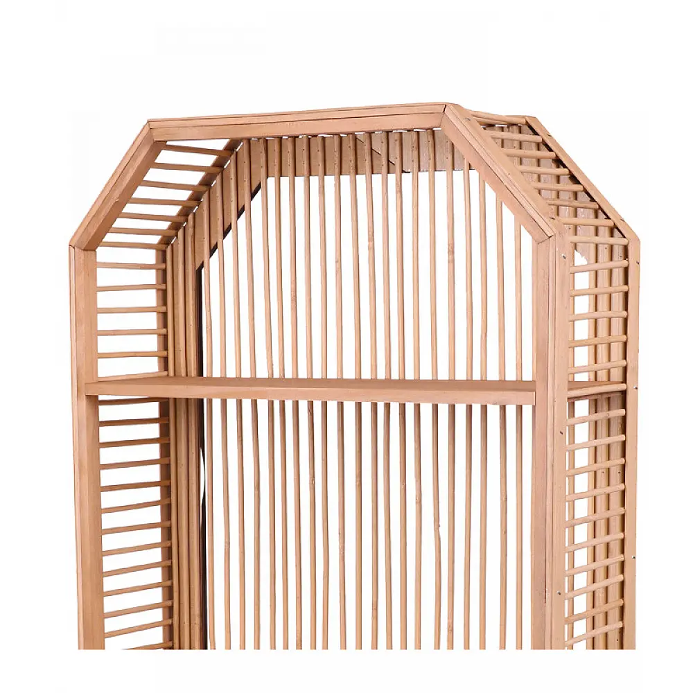 Επιτοίχια Ξύλινη Ραφιέρα με 2 Ράφια 44x12x62 cm Natural Living 225213