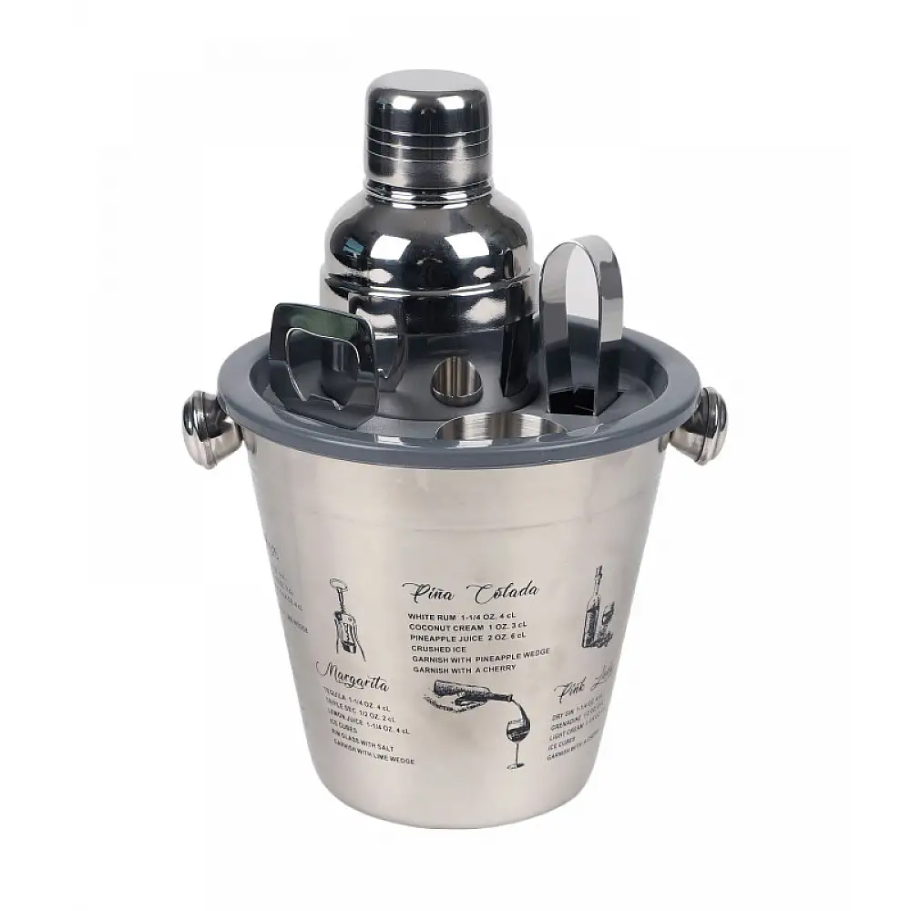 Παγοδοχείο με Αξεσουάρ για Κοκτέιλ 22x17x15cm Urban Living 30940