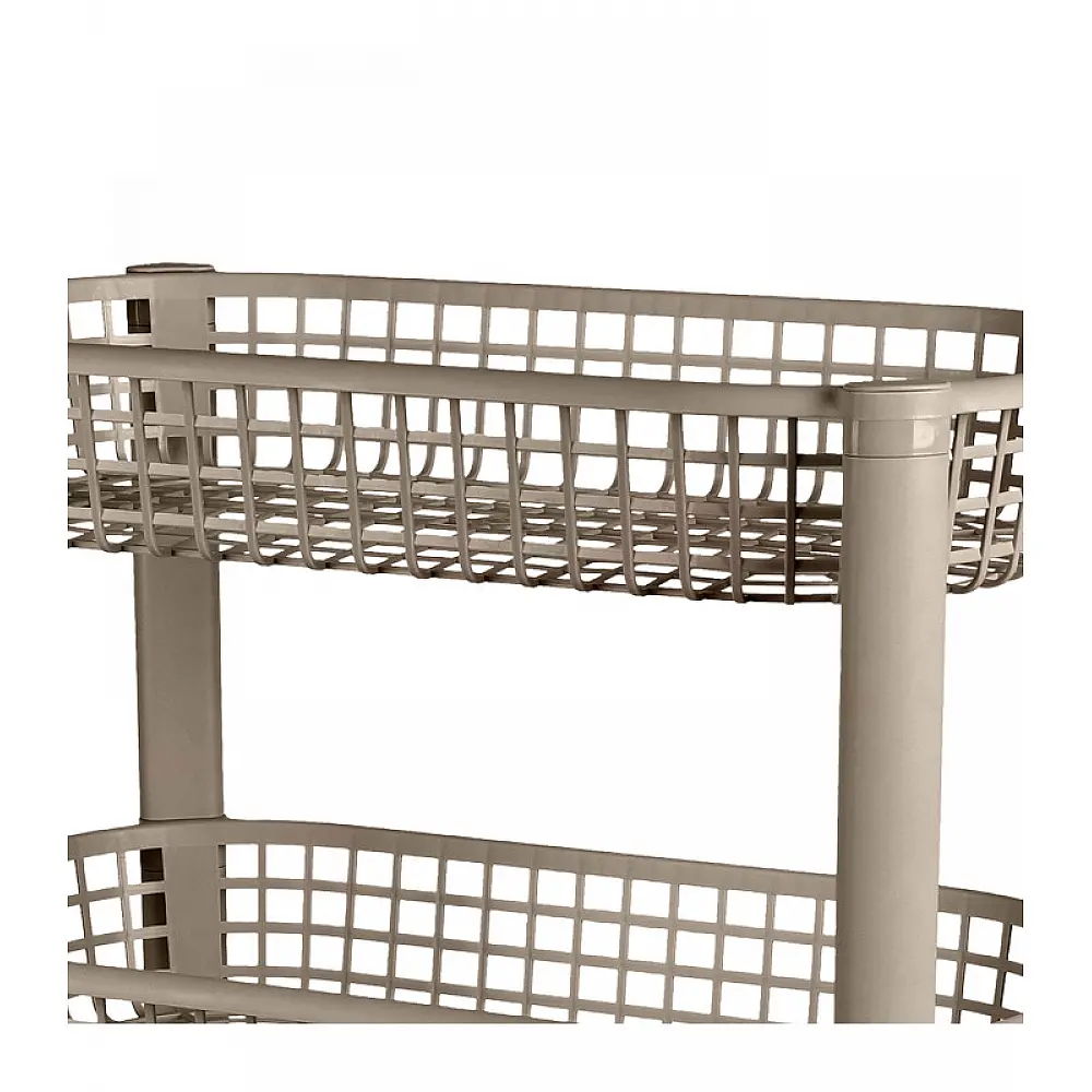 Καρότσι Κουζίνας 3 Επιπέδων 59 x 46,5 x 26 cm Γκρι Ανοιχτό Urban Living 51064