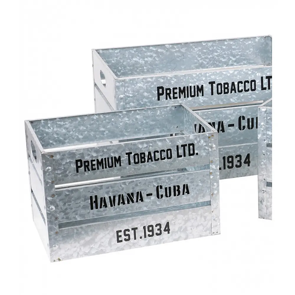 Σετ 3 Μεταλλικά Κουτιά Αποθήκευσης 51x35x28cm / 43x30x26cm / 36x25x23,5cm Urban Living 54100