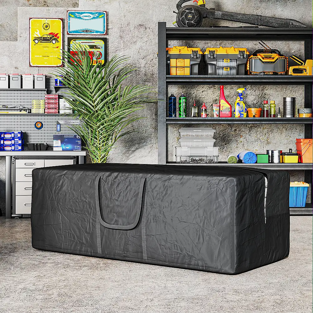 Outsunny  Σάκος για Χριστουγεννιάτικο Δέντρο 840L Αδιάβροχος και UV30+, Ύφασμα Oxford 600D με Διπλό Φερμουάρ και Λαβές, Μαύρο  84G-478V01BK