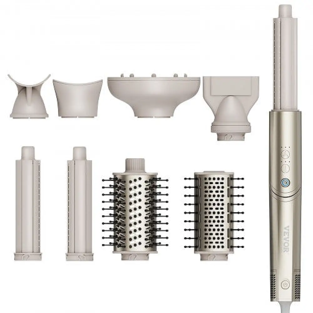 VEVOR  Σετ Μασιάς 8 σε 1 Κεραμική 1.25" για Όλους τους Τύπους Μαλλιών DGNJFBDGNJFBVNEC2V2