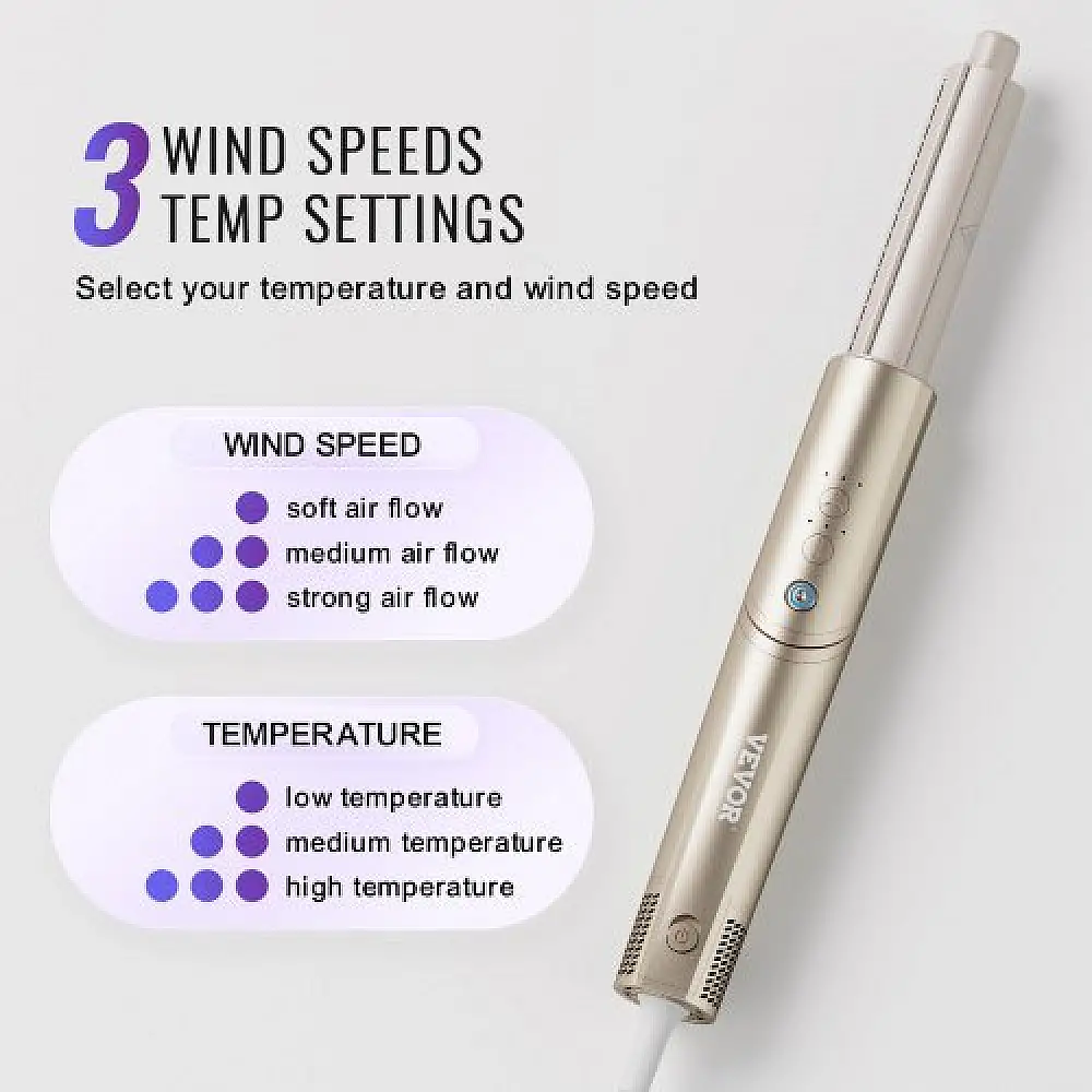 VEVOR  Σετ Μασιάς 8 σε 1 Κεραμική 1.25" για Όλους τους Τύπους Μαλλιών DGNJFBDGNJFBVNEC2V2