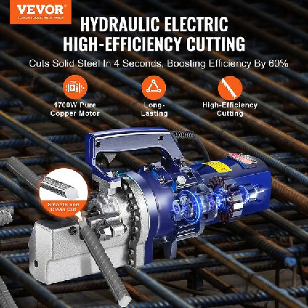 VEVOR  Ηλεκτρικός Υδραυλικός Κοπτήρας Οπλισμού 1700W έως 25mm GJQDJZTXSTS2NKVYJV2