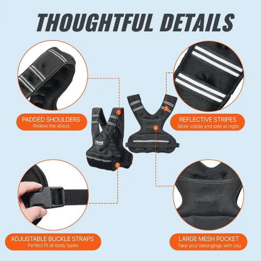 VEVOR  Ρυθμιζόμενο Γιλέκο Βάρους 20-32lb για Άνδρες & Γυναίκες για Προπόνηση & Τρέξιμο KDJZLKXFMD301DI6OV0