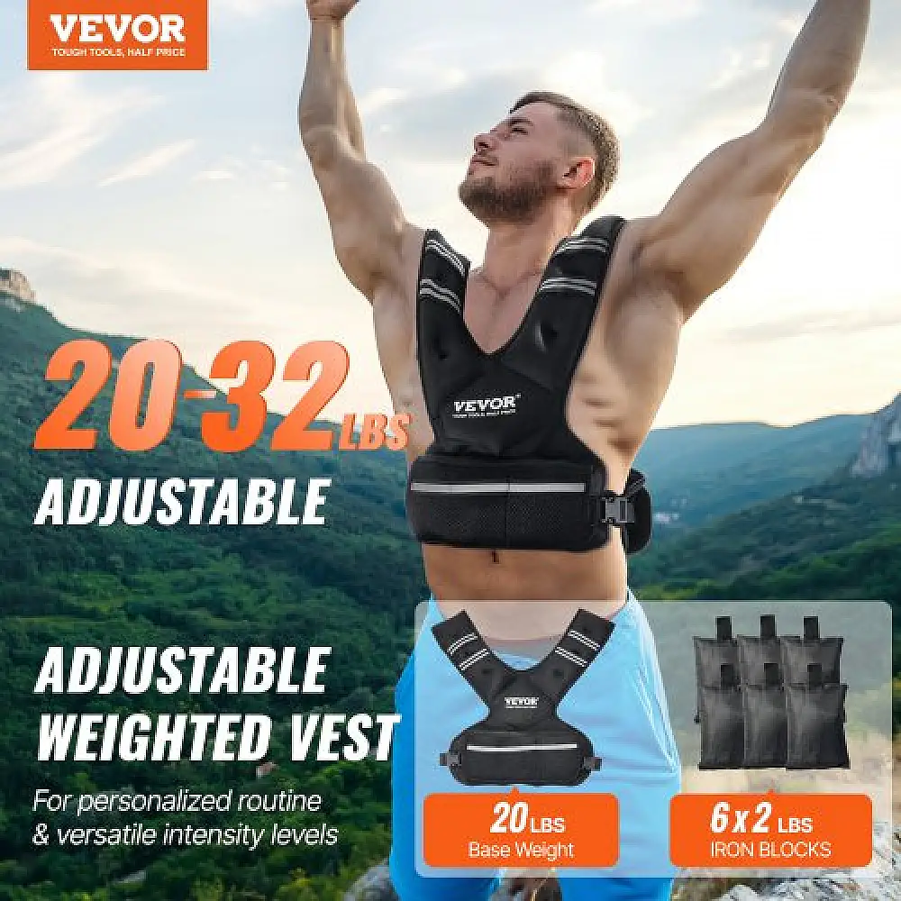 VEVOR  Ρυθμιζόμενο Γιλέκο Βάρους 20-32lb για Άνδρες & Γυναίκες για Προπόνηση & Τρέξιμο KDJZLKXFMD301DI6OV0