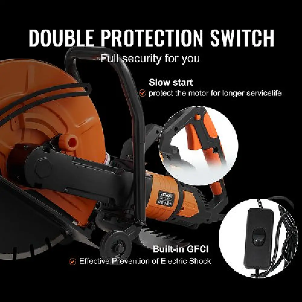 VEVOR  Ηλεκτρικό Πριόνι Σκυροδέματος 16'' με Αντλία Νερού και Λεπίδα D3200W16IN6INQIFQV2