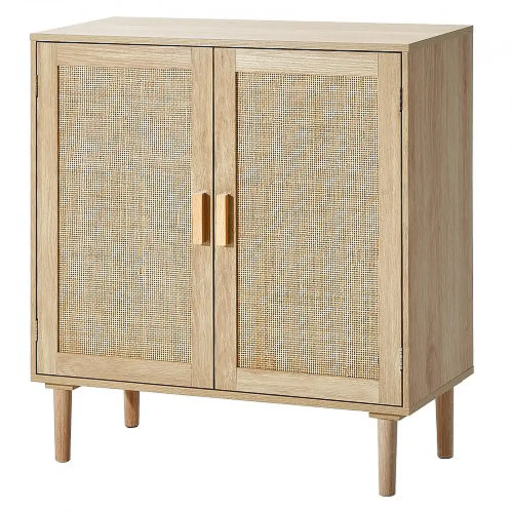 VEVOR  Ντουλάπι Ρατάν με 2 Μαγνητικές Πόρτες & Ρυθμιζόμενα Ράφια Φυσικό TBZSJLM315INVYPNWV0