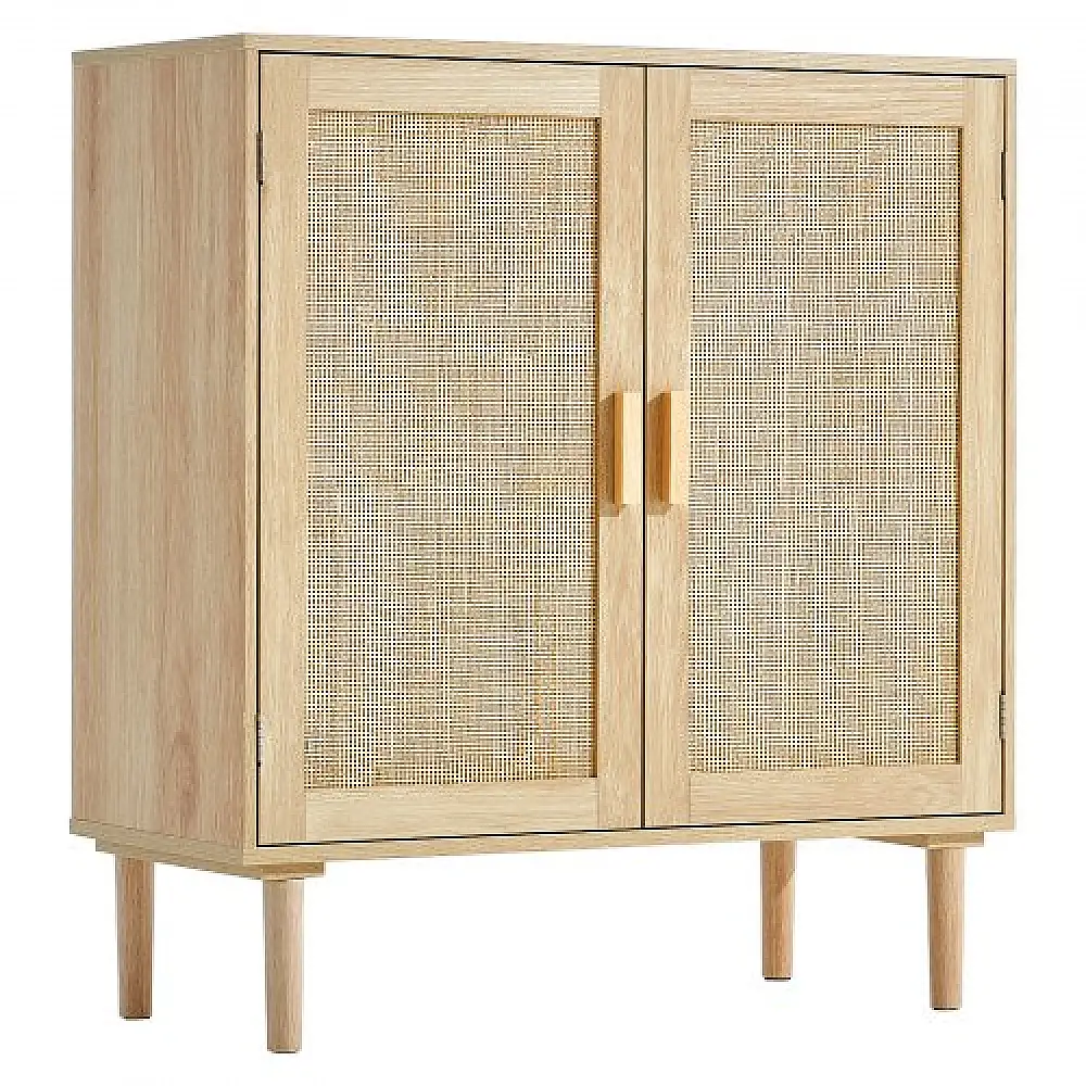 VEVOR  Ντουλάπι Ρατάν με 2 Μαγνητικές Πόρτες & Ρυθμιζόμενα Ράφια Φυσικό TBZSJLM315INVYPNWV0