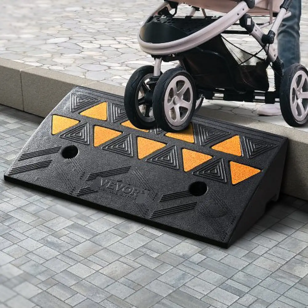 VEVOR  Λαστιχένια Ράμπα Πεζοδρομίου 4.25" Ύψος, 11.8" Πλάτος, 19.7" Μήκος, 15T Βαρέως Τύπου για Οχήματα SJDLYPDGB1197IMYQV0