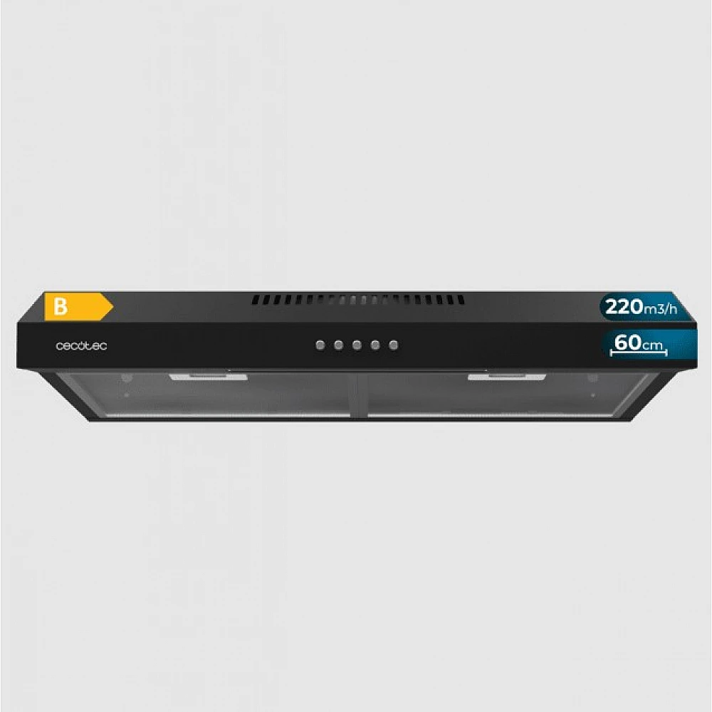 Απορροφητήρας 60 cm Μαύρο Bolero Flux CM 602200 Black B Cecotec CEC-02857