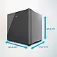 CECOTEC  Μίνι Ψυγείο Bolero CoolMarket TT 31L Διπλής Χρήσης με Γυάλινη Πόρτα, Γκρι, Θερμοκρασία 0ºC έως 5ºC & -24ºC έως -16ºC  CEC-01975