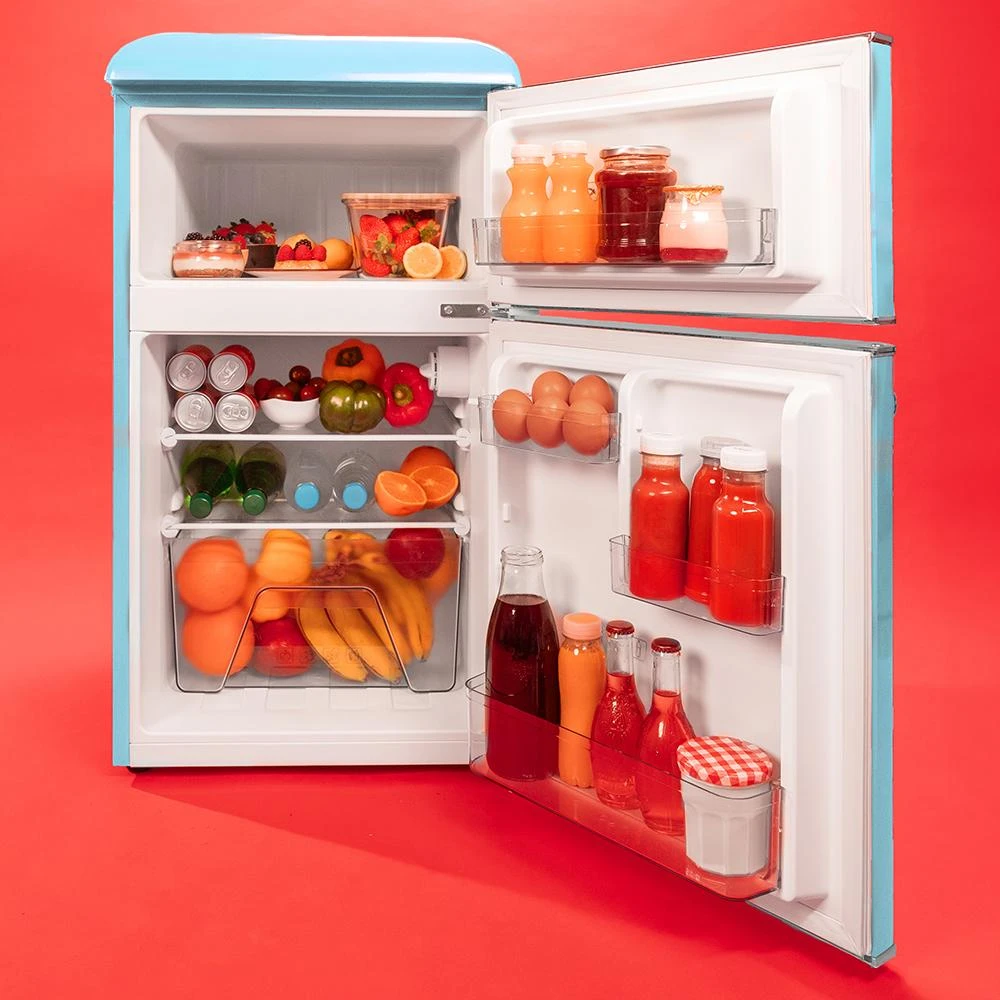CECOTEC Μίνι Ρετρό Ψυγείο Bolero CoolMarket 2D Origin 86L Μπλε, Διπλής Πόρτας, 89,3x48,7cm, Ενεργειακή Κλάση E, LED Φωτισμός, Χρωμιωμένη Λαβή CEC-01898 CECOTEC Μίνι Ρετρό Ψυγείο Bolero CoolMarket 2D Origin 86L Μπλε, Διπλής Πόρτας, 89,3x48,7cm, Ενεργειακή Κλάση E, LED Φωτισμός, Χρωμιωμένη Λαβή CEC-01898