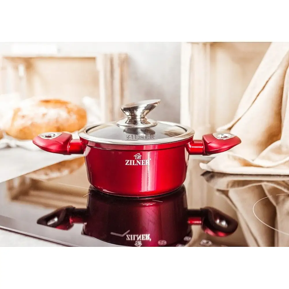 Σετ Κατσαρόλες 3 τμχ Κόκκινο ZILNER ZL-8561