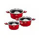 Σετ Κατσαρόλες 3 τμχ Κόκκινο ZILNER ZL-8561