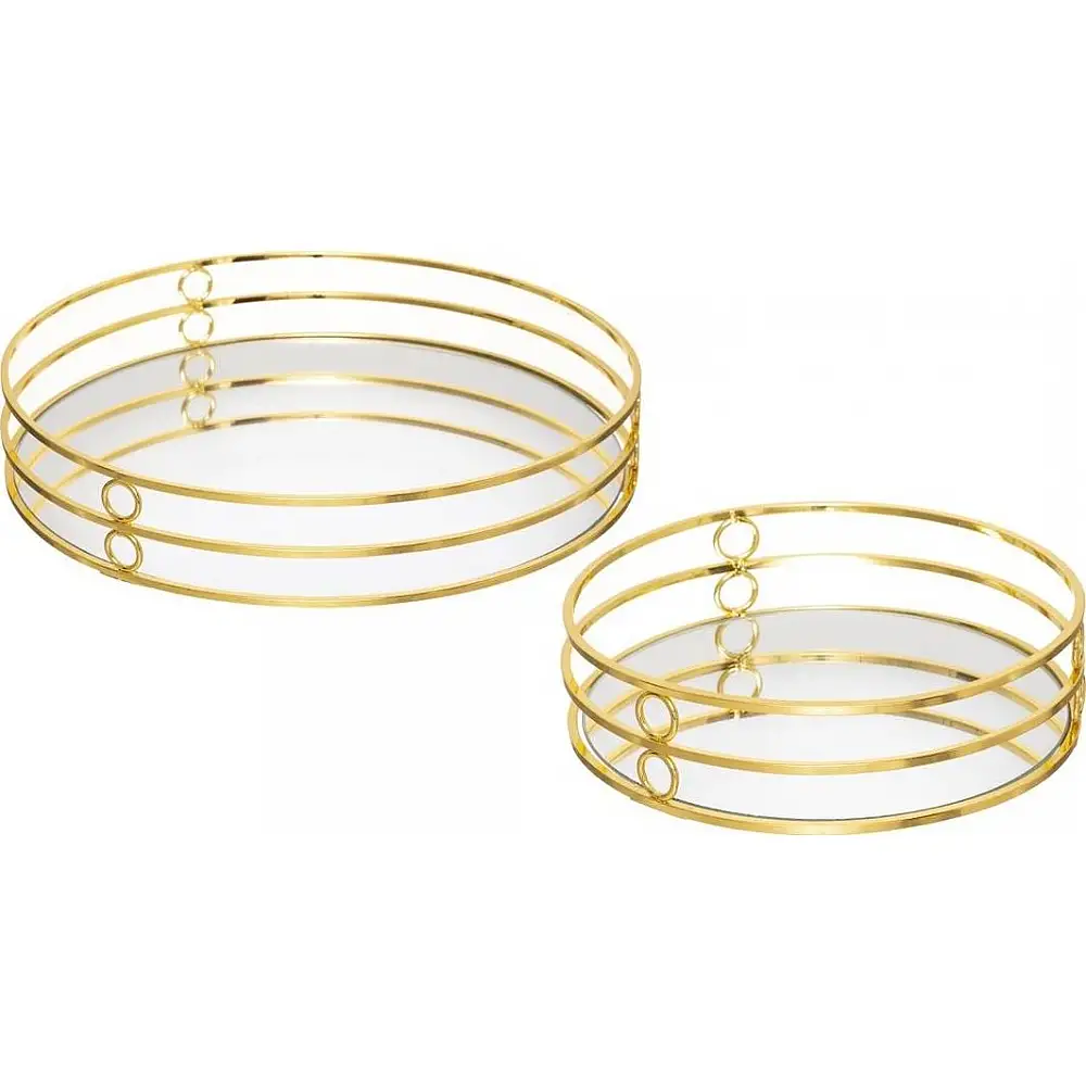 Atmosphera  Διακοσμητικό Σετ Μεταλλικών Δίσκων με Καθρέφτη Feel  173439