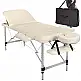 BAKAJI  Πτυσσόμενο Αλουμινένιο Κρεβάτι Μασάζ 3 Ζωνών Φυσικοθεραπείας SPA Μπεζ 12kg + Τσάντα 01824797