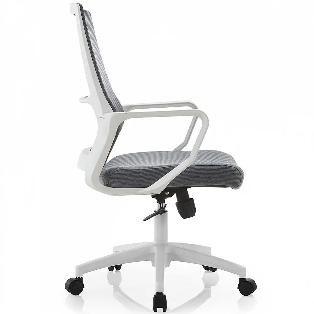 Shally Dogan  Γκρι Καρέκλα Γραφείου με Λευκή Δομή Πολυθρόνα για Γραφείο, Στούντιο ή Παιδικό Δωμάτιο 02840559