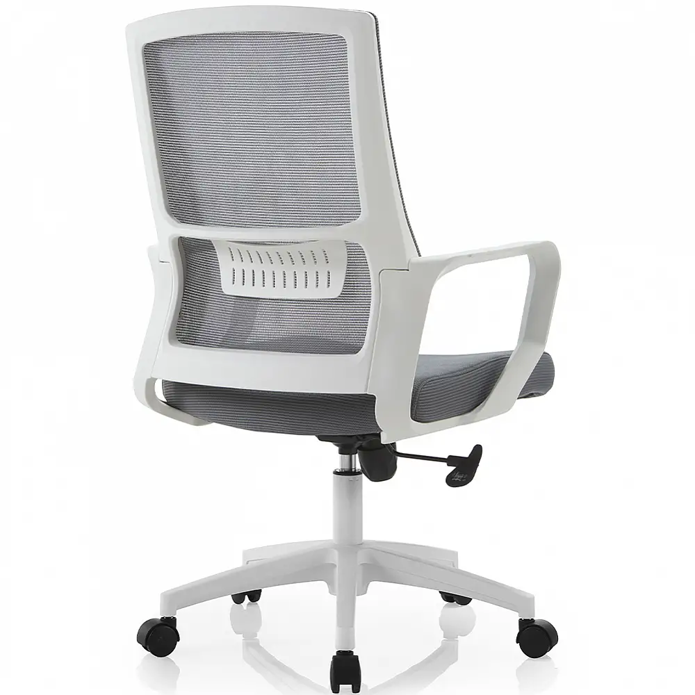 Shally Dogan  Γκρι Καρέκλα Γραφείου με Λευκή Δομή Πολυθρόνα για Γραφείο, Στούντιο ή Παιδικό Δωμάτιο 02840559