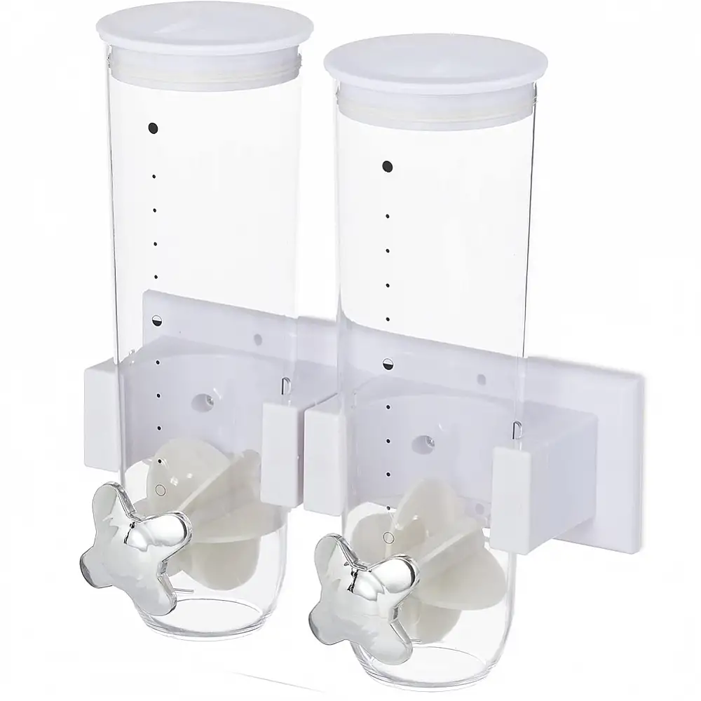 BAKAJI  Διπλός Διανομέας Δημητριακών με Στήριξη στον Τοίχο Διανομέας Κορν Φλέικς Λευκός 02840980