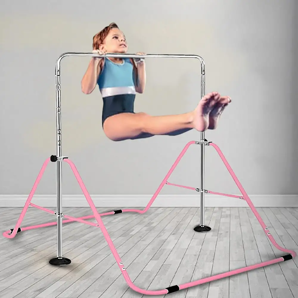 BAKAJI  Πτυσσόμενη Μπάρα Γυμναστικής και Χορού για Παιδιά από Ροζ Ατσάλι 02841667