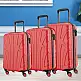 PROVITERA  Σετ 3 Σκληρές Βαλίτσες Λουγκάνο με Ρόδες Easy Roll Τρόλεϊ Ταξιδιού Κόκκινο 02841838
