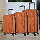 PROVITERA  Σετ 3 Σκληρές Βαλίτσες Λουγκάνο με Ρόδες Easy Roll Τρόλεϊ Ταξιδιού Πορτοκαλί 02841839