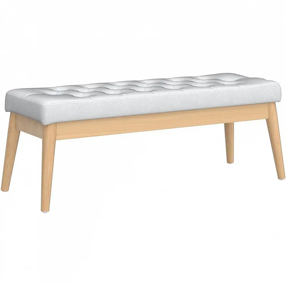 Shally Dogan  Κασετίνα Πουφ Οθωμανική Γκρι Είσοδος Πάγκος Υψηλής Πυκνότητας Επένδυση 108x41εκ 02841899