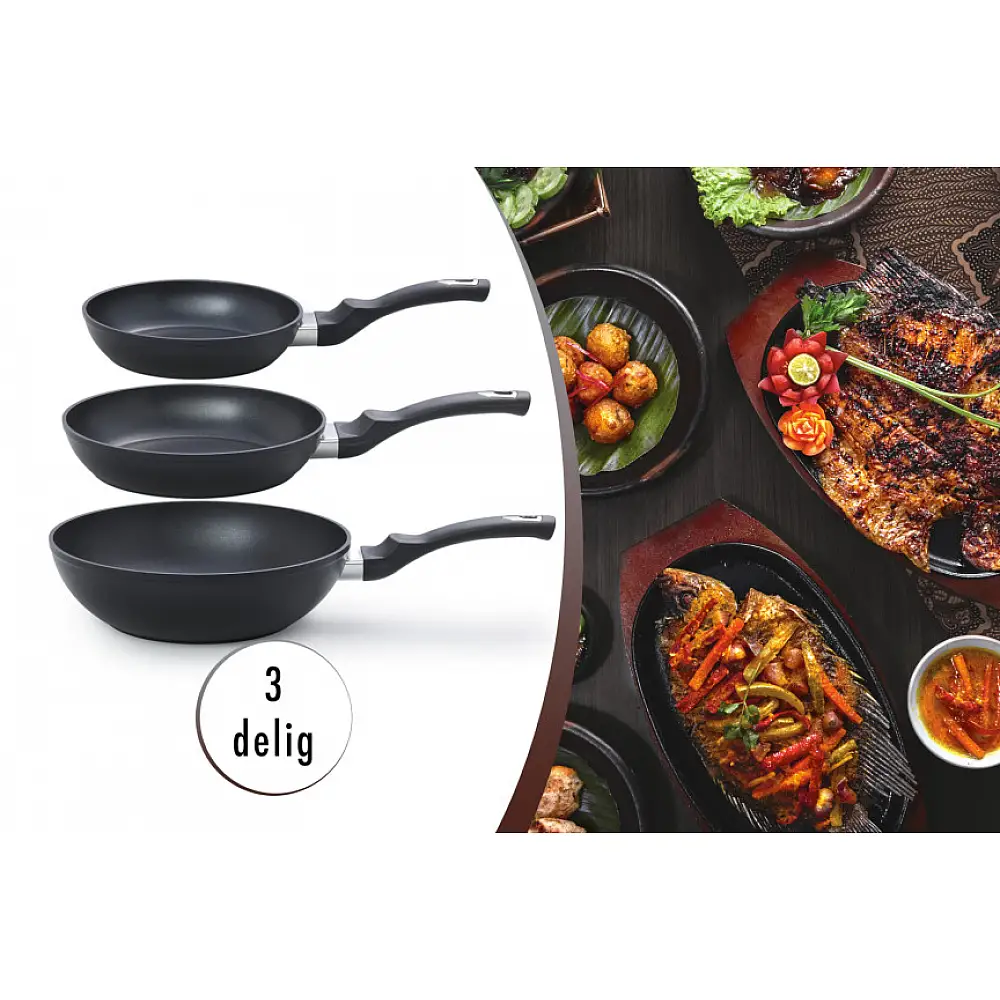 Σετ 3 Τηγάνια Αλουμινίου 8720195387947 Magnani