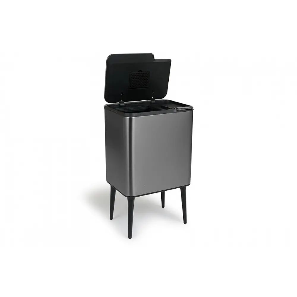 Κάδος Απορριμμάτων Push Bin 36L 48 x 38 x 54,5 cm - Μεταλλικό Γκρι 8720604888034 Umuzi Cleaning