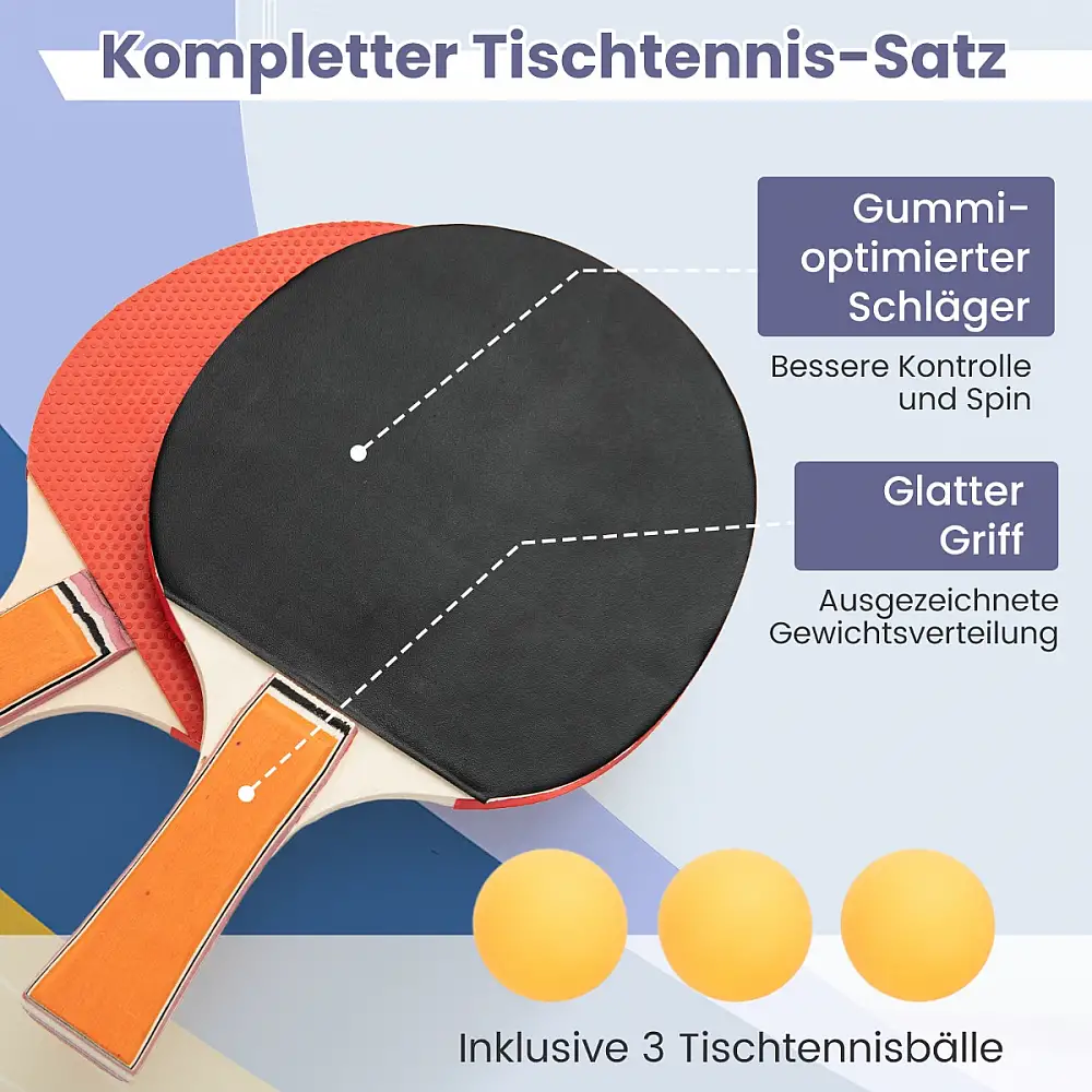 Costway Σετ Πινγκ Πονγκ με Πτυσσόμενο Τραπέζι και Αξεσουάρ για Παιδιά και Ενήλικες SP37877