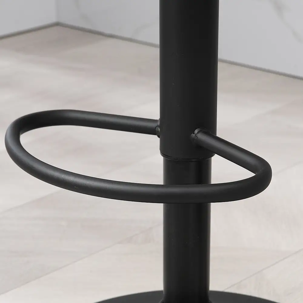 Σετ από 2 Σκαμπό Μπαρ  με Ρυθμιζόμενο Ύψος, Υποπόδιο και Περιστρεφόμενο Κάθισμα 46 x 50 x 85-106cm Μαύρο  835-325V00BK HOMCOM