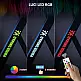 HOMCOM  Γραφείο Gaming με Ρυθμιζόμενα LED RGB Φώτα και Πόδια σε Σχήμα Κ, από Ξύλο και Ατσάλι, 120x60x75 εκ., Μαύρο  836-583V00BK