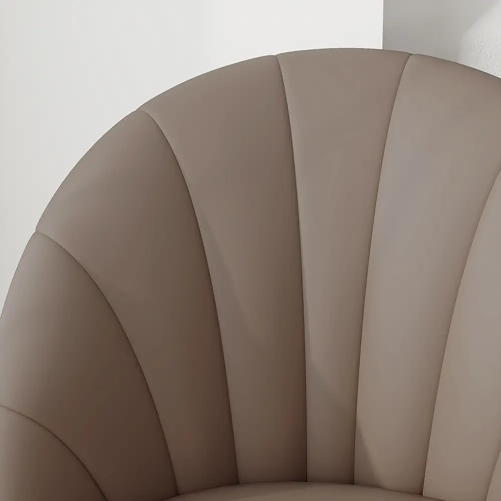 Σετ 2 Καρέκλες Τραπεζαρίας από PU Δέρμα με Μεταλλικά Πόδια και Πλάτη σε Σχήμα Κοχυλιού 52 x 54 x 79 cm  Καφέ  83A-212V01BN HOMCOM